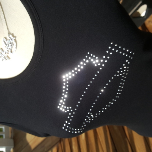HARLEY-DAVIDSON ♡ Sweet Vintage Black w/Silver Studded Bar 'n Shield H-D Top L - Picture 14 of 16